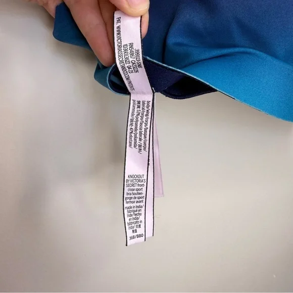 Victoria’s Secret VSX Knockout Front-Close Sports Bra – Teal Ombré (Size M) 36 B - Picture 10 of 13